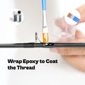 OJYDOIIIY Fishing Rod Repair Kit with Epoxy Glue, Wrapping Thread, Clipper, and Masking Tape 24-hrs Curing