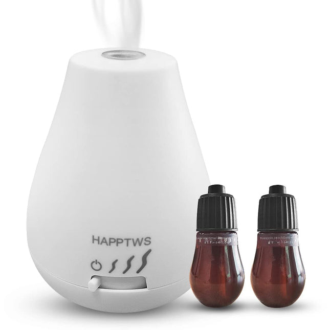 HAPPTWS Essential Oil Diffuser - Waterless Diffuser 3 Timer Settings Battery Pow