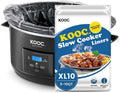 KOOC Slow Cooker Liners 14"X22" 10 Count Extra Large Size Disposable Pot Liners Christmas Cooking Bags Fit 6 Qt to 10 Qt Pot BPA Free Fresh