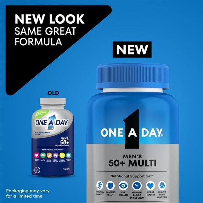 One A Day Men’s 50+ Healthy Advantage Multivitamin, Multivitamin for Men with Vitamins A, C, E, B6, B12, Calcium and Vit