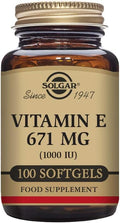 Solgar Vitamin E 670 Mg (1000 IU), 100 Mixed Softgels - Natural Antioxidant, Skin & Immune System Support - Naturally-Sourced Vitamin E - Gluten