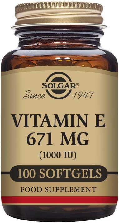 Solgar Vitamin E 670 Mg (1000 IU), 100 Mixed Softgels - Natural Antioxidant, Skin & Immune System Support - Naturally-Sourced Vitamin E - Gluten