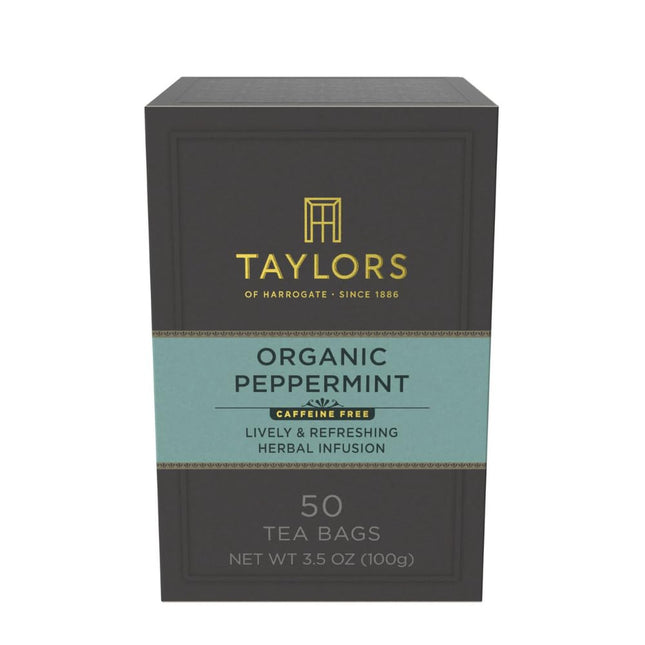 Taylors of Harrogate Organic Peppermint Herbal Tea, 50 Count