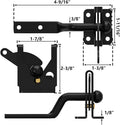 skysen Self Locking Fence Gate Latch Carbon Steel Black/Lock Post Mount with Stainless Steel Spring Cable Pull(JLXSDS-1)