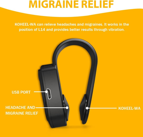 KOHEEL Wearable Acupressure Device for Headache, Migraine, Tension Relief - Support Acupressure Relaxation, Stress Alleviation, Soothing Muscle