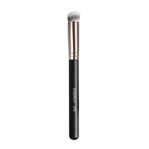 ENERGY Concealer Brush under Eye Mini Angled Flat Top Kabuki Nose Contour Brush for Concealing Blending Setting Buffing with Powder Liquid Cream