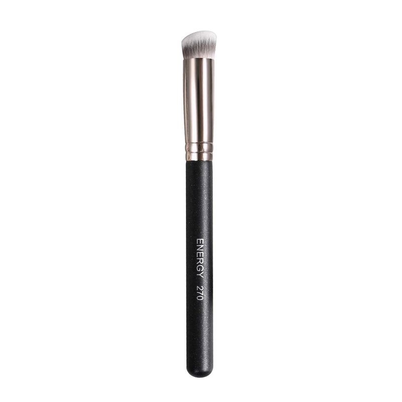 ENERGY Concealer Brush under Eye Mini Angled Flat Top Kabuki Nose Contour Brush for Concealing Blending Setting Buffing with Powder Liquid Cream
