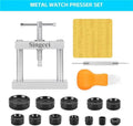 Singcci Watch Press Tool Set, Press Set Back Case Closer with 12 Molds, Watch Battery Replacement，Back Case Closer for Closing Caps, with Instructions