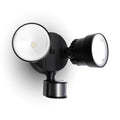 LUTEC Shrimp P6221B-PIR24 2000 Lumen 18 Watt 26 LED Motion Activated Integrated Dual-Head Floodlight Outdoor, IP54 Waterproof Exterior Security