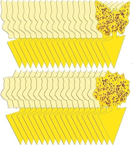 36 Pack Fruit Fly Trap for Indoors, Fungus Gnat Killer Indoor Sticky Traps for Mosquito, Bug Insect Catcher Killer for Houseplant