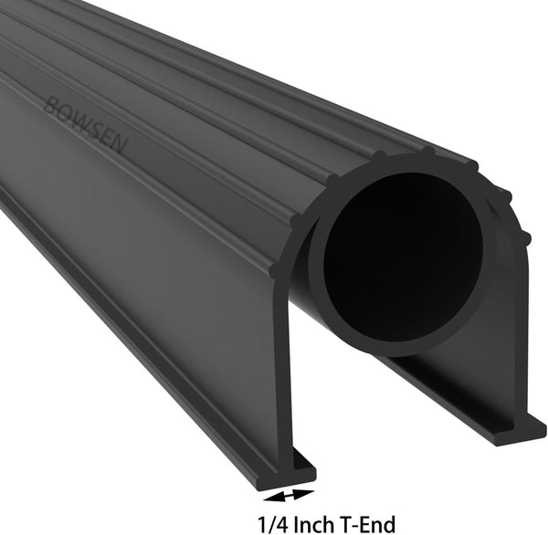 BOWSEN Garage Door Bottom Seals Weatherproof Weather Stripping Threshold Buffering Sealing High Performance EPDM Rubber Resistance Gasket Black