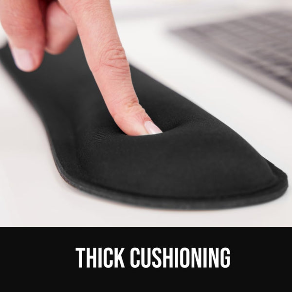 GORILLA GRIP Silky Gel Memory Foam Wrist Rest for Computer Keyboard, Mouse, Ergonomic Design for Typing Pain Relief, Desk Pads Support Hand and