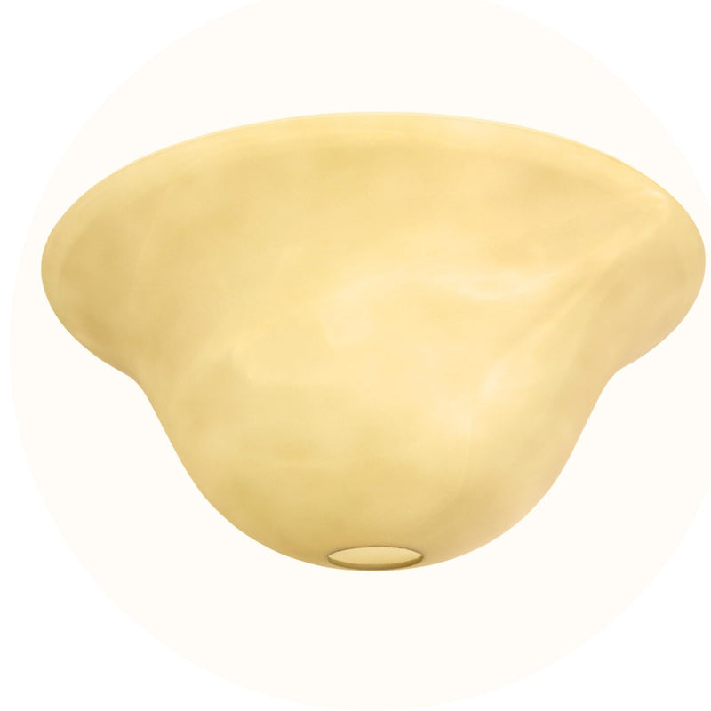LIGHTACCENTS Alabaster Amber Glass Lamp Shade – Replacement Shade for Floor Lamps with E26 Medium Base Socket – Torchiere Lamp Glass – Amber Swirl