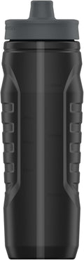 Under Armour Squeeze Water Bottles, 32 oz Water Bottles, Sideline Sports Water Bottle with Quick-Shot Lid, Quick & Easy Hydration, Gym Water