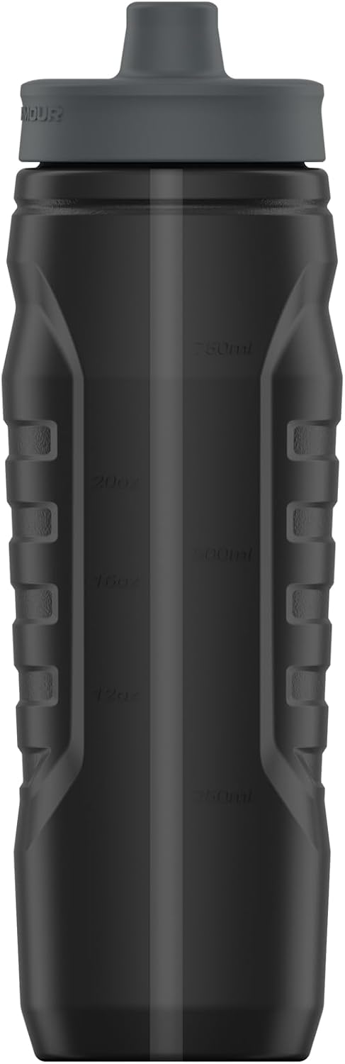 Under Armour Squeeze Water Bottles, 32 oz Water Bottles, Sideline Sports Water Bottle with Quick-Shot Lid, Quick & Easy Hydration, Gym Water