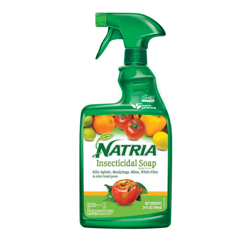 NATRIA Insecticidal Soap for Plants Indoors, Ready-to-Use Garden Bug Treatment, Insect Killer for Indoor and Outdoor Plants, 24 Ounce