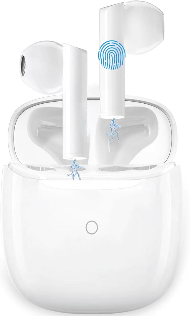 Wireless Earbuds, Bluetooth 5.3 in Ear Buds Light-Weight Headphones, IP7 Waterproof, 40H Playtime, Built-In 4 Mics Heads