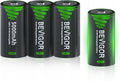 BEVIGOR Rechargeable C Batteries, 5000Mah 1.2V Nimh Precharged C Cell Batteries,Low Self Discharge Recharge up to 1300X Times,4 Pack for