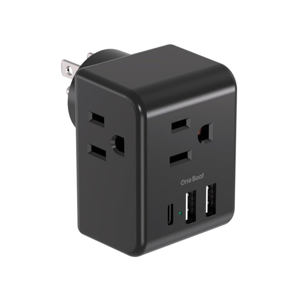 Multi Plug Outlet Extender, Power Strip Non Surge Protector Electric Outlet Splitter with 3 USB Wall Charger (1 USB C), Multiple Outlet Expander