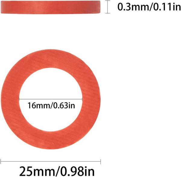 Garden Hose Washer Heavy Duty Rubber Washer, Fit All Standard 3/4" Garden Hose Fittings (40 Pieces)(red)