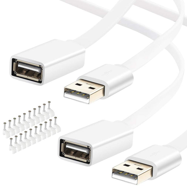 SIOCEN 13FT 2 Pack USB Power Extension Cable for Wyze Cam,Wyzecam Pan,Yi Cam,Yi Dome Home,Oculus Go,Kasa,Security Camera