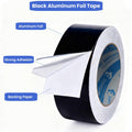 Black Aluminum Foil Tape High Temp Heavy Duty Adhesive HVAC Sealing Hot Cold Air Duct Tape for Pipe Metal Repair (2 IN x 64 FT 3.9 Mil) Black 2