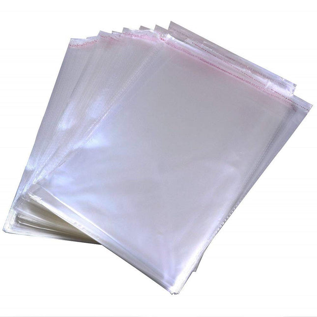 50 Pcs 12" X 16" Self Seal Clear Cellophane Bags Resealable Plastic Apparel Bag Perfect for Packaging Clothing, T-Shirt,