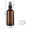 Hydior Amber Glass Spray Bottles for Essential Oils, 4oz Empty Small Fine Mist Spray Bottle 2 Pack Black Amber