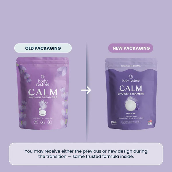 BodyRestore Shower Steamers Aromatherapy, Self Care Gifts, Calm 15 Pack | Birthday Gifts for Women & Men, Spa Relaxation & Stress Relief Sleep