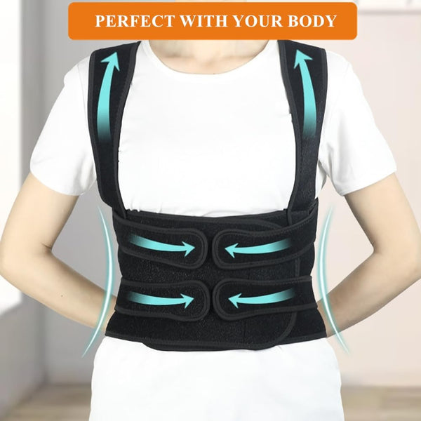 WEEOATAR Upper Back Support Posture Corrector Strap Posture Trainer, Breathable, Easy to Wear with Magic Sticker Back Brace to Improve Posture for