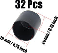 32Pcs Round Rubber Chair Leg Tips Caps, 3/4 Inch (19mm) Chair Table Leg Covers Floor Protectors, Chair Leg End Caps for Furniture, Table