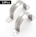 M50 2 Inch Conduit Clamps, Stainless Steel Cable Clamp, 10pcs | U Bracket, Rigid Pipe Strip, Hanger with 2 Holes Fit for 2 inch Pipes OD 10pcs 2 Inch