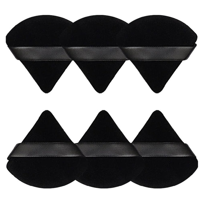 Pimoys 6 Pcs Powder Puff Face Soft Triangle Makeup Puff Velour Makeup Sponge Bea