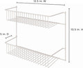ClosetMaid 8002 2-Tier Wall Rack for Added Storage, 10.5-Inch H x 12.5-Inch W x 5-Inch D, White 12-Inch Wide 2-Tier