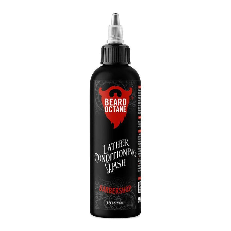 Beard Octane: Barbershop Beard Wash - 8Oz Beard Shampoo - Cleans & Moisturizes Beards W/Shea Butter - Softer Beards - Made in USA