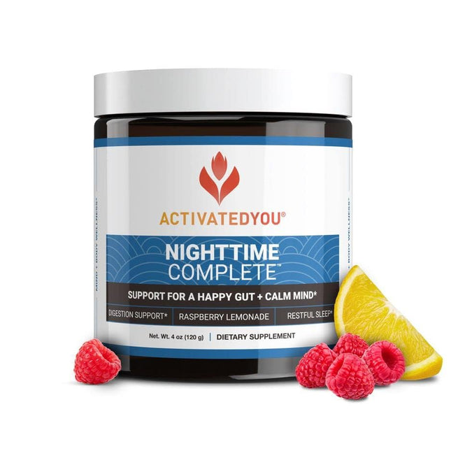 ACTIVATEDYOU Nighttime Complete Daily Wellness Drink- Smooth Digestion, Gut Health, Calmness W/Prebiotics, Probiotics, 1