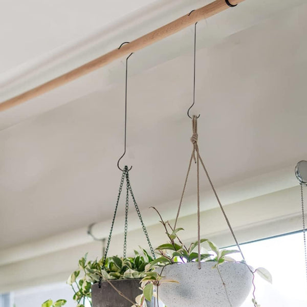 K Y KANGYUN 6 Pack 16 Inch Extra Large S Hooks Heavy Duty Plant Hanging Hook Long S Shaped Extension Hooks for