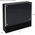 Isaac Jacobs Wood Block Acrylic Picture and Magnetic Photo Frame, Made for Tabletop Display - 5” x 7” Black Black 5x7