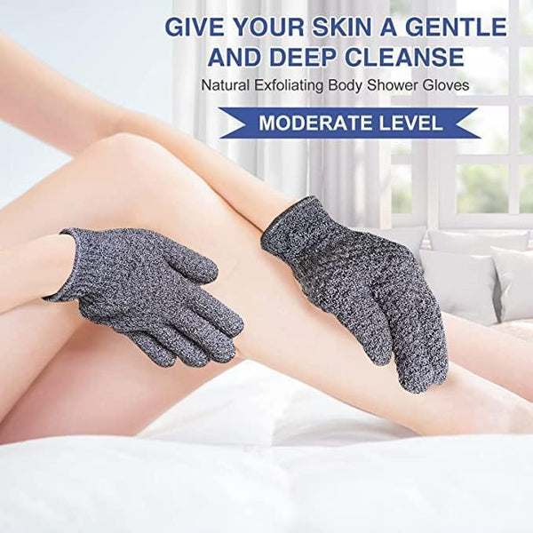 Yiclick 6Pairs Heavy Exfoliating Gloves,Body Scrub Exfoliator for Dead Skin Remover,Exfoliating Body Scrubber for Bath Shower