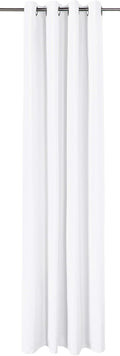 Amazon Basics Room Darkening Blackout Window Curtain with Grommets, Noise Reducing, 100% Blackout, 52 x 96 inches, White, Set of 2 52"W x 96"L
