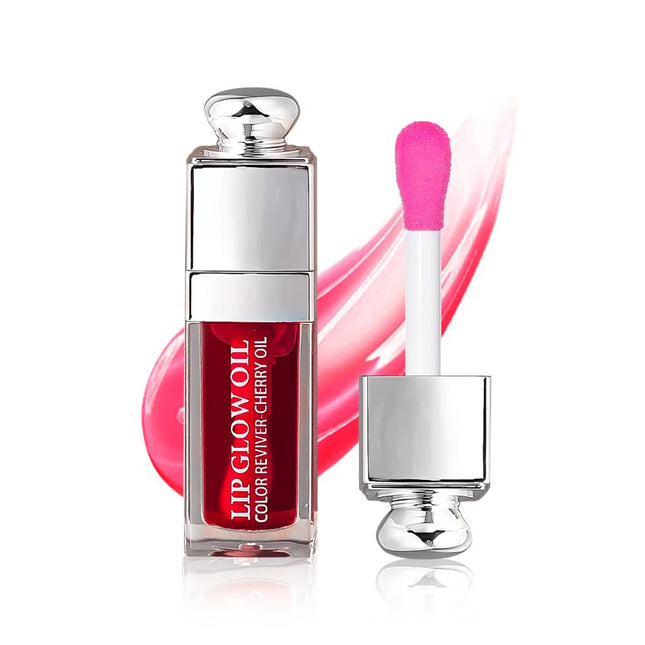 Hydrating Lip Glow Oil, Lip Oil Gloss Transparent Toot Tinted Nourishing Long La