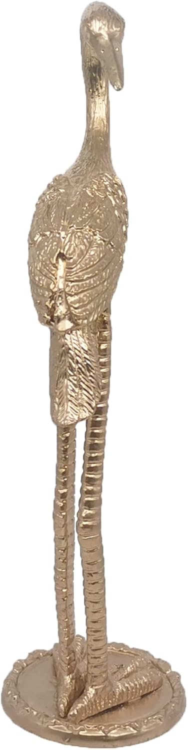 Metal Crane Ring Holder Stand for Jewelry, Engagement and Wedding Ring Display, Gold Decorative Ornaments Home Decor for