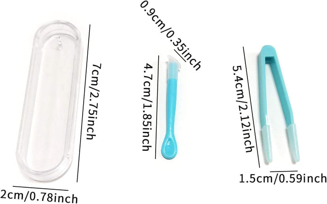 Blue Contact Applicator, Contact Lens Remover Tool, Contact Lens Applicator Tool, Inserter/Remover+Tweezer with Soft Tip