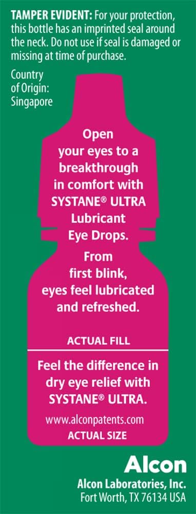Systane Ultra Lubricant Dry Eye Drops, 0.14 Fl Oz 0.14 Fl Oz (Pack of 1)