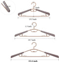 6-Pack Heavy Duty Plastic Extra-Wide Arm 15"-23" Suits Clothes Hangers with Swivel Hooks,Perfect for Coat,Jacket,Dress,Shirt,Trousers or Closet