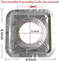 MOACOCK 50 Pack Aluminum Foil Square Stove Burner Covers Disposable Heavy Thick Quality Bib Liners Drip Pans Gas Range Top Protectors 8.5” 1