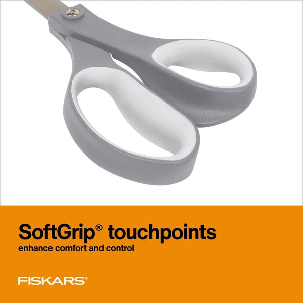 Fiskars All Purpose Scissors, High Performance Cutting, Stainless Steel Blades, Ergonomic and Comfort Handles, Perfect for Arts and Crafts and the