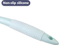 BEDELITE Back Scrubber for Shower, Long Handle 16.4 Inches, Blue, 1 Pack | Soft Back Brush for Shower, Exfoliating Scrubber, Non-Slip Curved Long