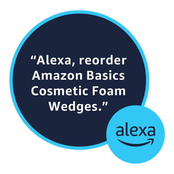 Amazon Basics Cosmetic Rectangular Foam Wedges for Makeup Application and Blending, 192 Count (6 Packs of 32), White (Previously Solimo) 32 Count