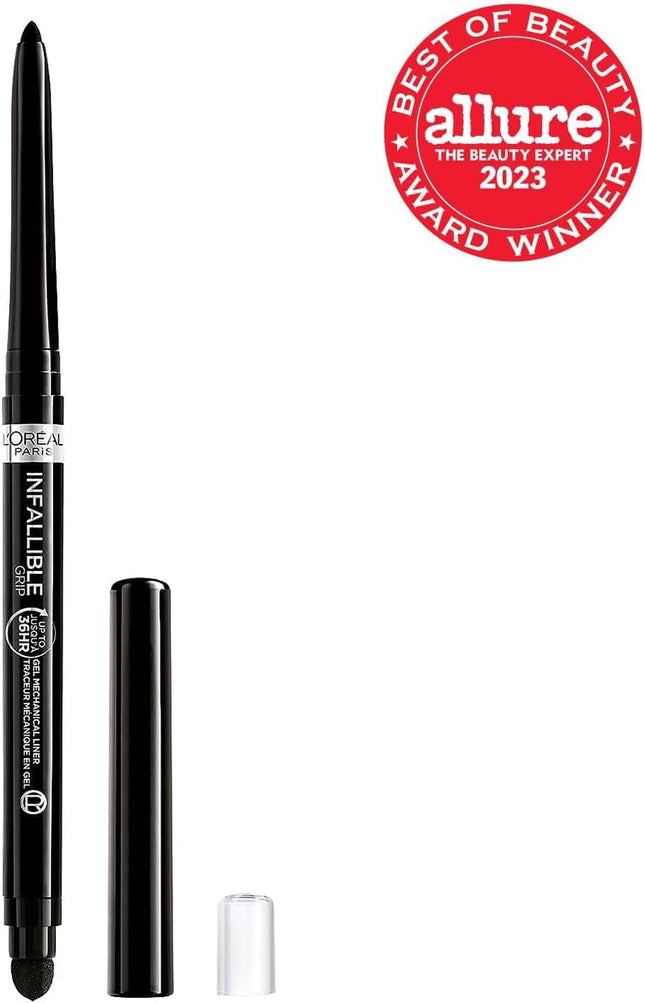 L'Oreal Paris Infallible Grip Mechanical Gel Eyeliner Pencil, Smudge-Resistant, 